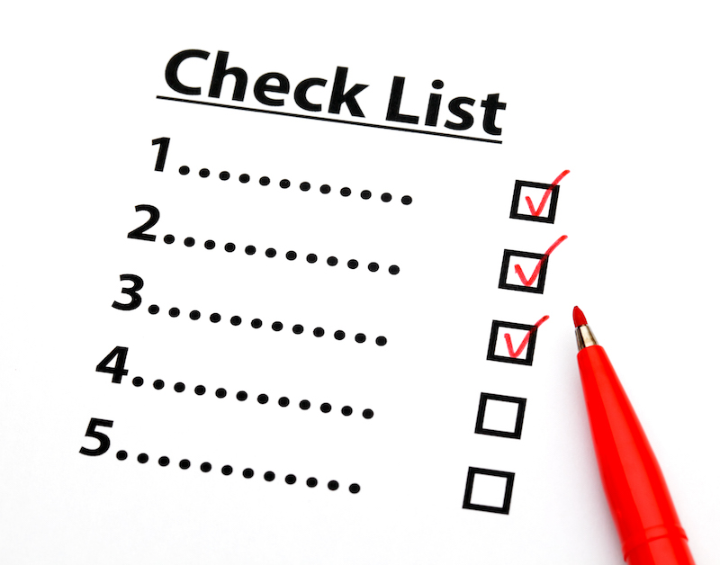 apartment vendors checklist
